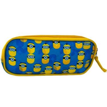 Imagem de Estojo Escolar 2 Compartimentos Infantil Minions Clio - Clio Style, Az