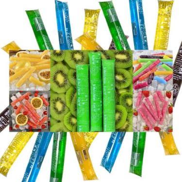 Imagem de Kit Geladinho Sortido 50ml c/80 - Gelfruta Gelinho de frutas - Gel Fru