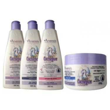 Imagem de Kit Arvensis Cachinhos Shampoo Condicionador Ativador Ondulado Creme 2