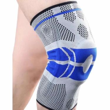 Imagem de Joelheira Compressão 3D Articulada Ortopédica com Anel de Silicone e H