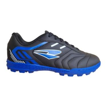 Imagem de Chuteira Society Dray Spedy Infantil Adulto Grama Sintética, Preto, Az