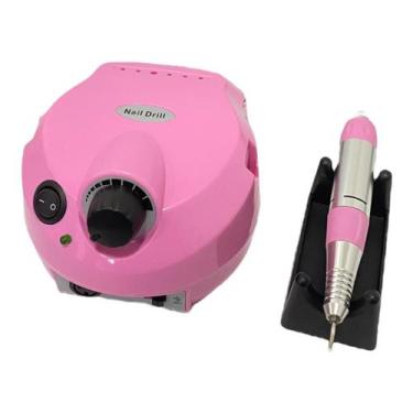Imagem de Lixadeira Motor Elétrica Unha Profissional Nail Drill Pedal, 45000 RPM
