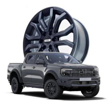 Imagem de Roda Picape Ford Ranger Raptor Aro 18 Modelo S50 Preta Black Piano - R