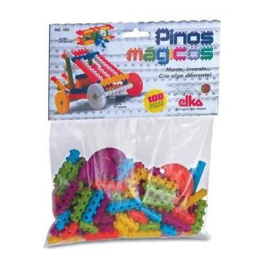 Imagem de Brinquedo De Montar Pinos Mágicos Elka Coloridos Forma Livre