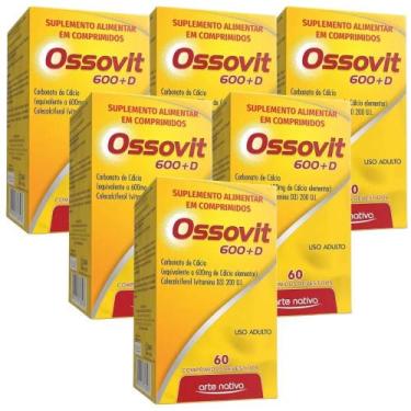 Imagem de Kit Ossovit 600 + D Com 6 Caixas De 60 Comprimidos Cada - ARTE NATIVA