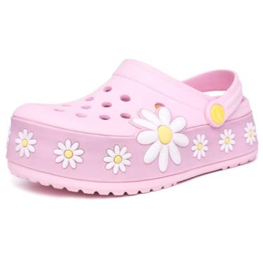 Imagem de Nautica Sandálias infantis esportivas, sapatos aquáticos de praia atléticos – River Edge|Meninos – Meninas | (bebê/criança pequena/criança grande), Glitter rosa claro, 6 Toddler