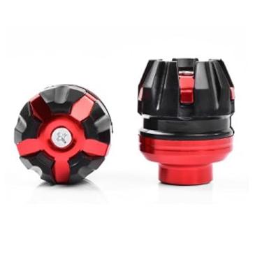 Imagem de Pacote com 2 controles deslizantes com estrutura de garfo dianteiro, copo antiqueda, proteção da roda dianteira da motocicleta para a maioria das motocicletas, motocicletas, scooters de ciclomotor