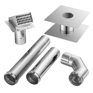 Imagem de GASLAND Tampa de chuva de chaminé de comprimento, perfeita para aquecedor de água, tubo redondo, ventilação de ar e tubo de ventilação