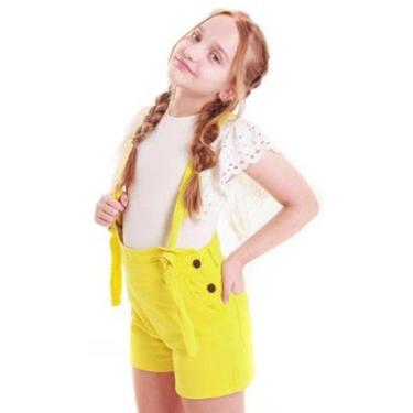 Imagem de Macacão Jardineira Sarja Infantil Menina-Feminino