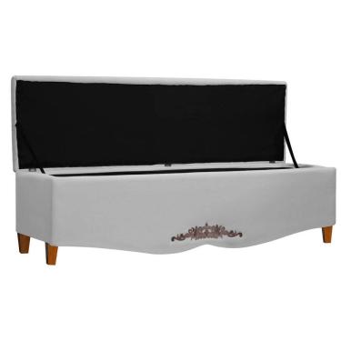 Imagem de Recamier Baú Provençal 195cm para Cama King Linho - SOFA STORE