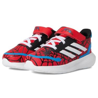 Imagem de adidas Tênis infantil Marvel Homem-Aranha Run Falcon 3.0, Rubi puro/branco/azul brilhante, 4 Infant