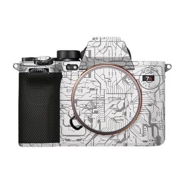 Imagem de JERXTTON Adesivo de capa de câmera antiarranhões para Sony Alpha A7RV A7R5 A7RM5 protetor de película de vinil para decoração protetora (branco circuito)