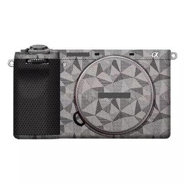 Imagem de Adesivo de corpo de câmera Alpha 6700 película protetora de vinil decalques acessórios para Sony A6700 (titânio triangular)