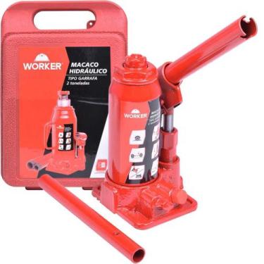 Imagem de Macaco Hidráulico Tipo Garrafa com Maleta 2 Toneladas Worker