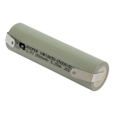 Imagem de Bateria 18650 Lithium Ion 3,7v 2500mah Com Terminal Niquel - Rontek
