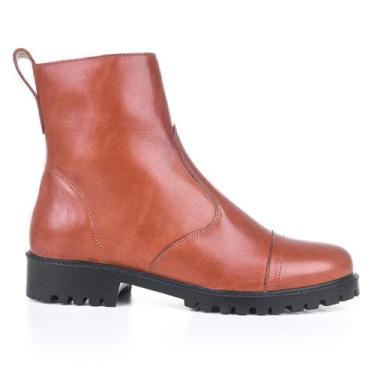 Imagem de Bota Classico Coturno Feminina Couro Legítimo Moda Inverno - Evora, Ha