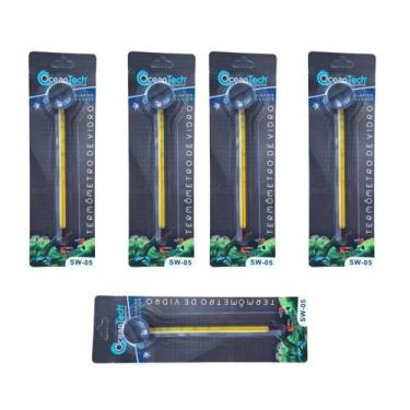 Imagem de 5 Termômetro SW-05 OceanTech Vidro Aquario Peixe Temperatura - Ocean T