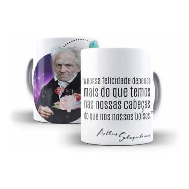 Imagem de Caneca Filosofia Schopenhauer A Nossa Felicidade Depende Mais Do Que T