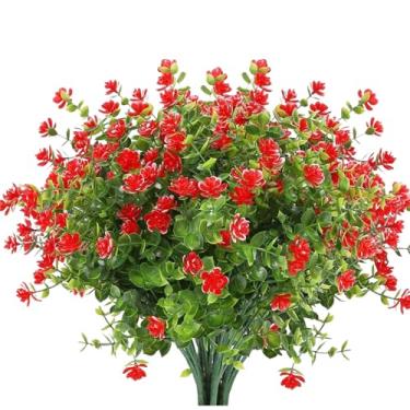 Imagem de Plantas artificiais Flores artificiais internas e internas - Plantas ao ar livre realistas | Decoração de casa resistente a UV, decoração de casa requintada, decoração de primavera à prova de intempér