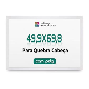 Imagem de Moldura 49,9x69,8 para Quebra Cabeça Grow Puzzle 1000 Peças com Proteção Petg (Branco)