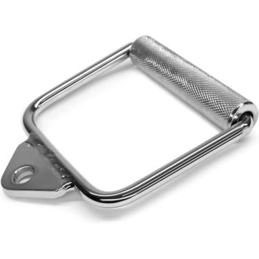 Imagem de Yes4All Acessório de cabo LAT, barra de tríceps com alça de diamante para serrilha, suporta até 399 kg (cromado - cabo D único)