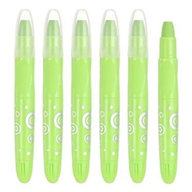 Imagem de PATIKIL Giz de cera de gel aquarela, 6 peças de giz de cera laváveis para colorir, desenhar, pintar, verde claro (5,2 x 0,59)