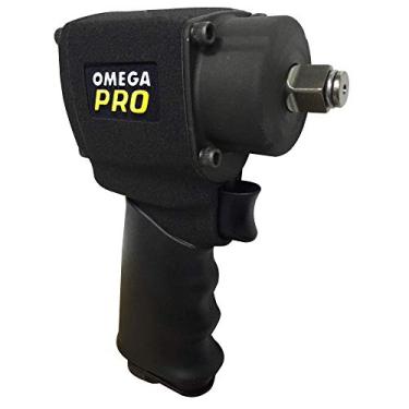 Imagem de Omega Pro Chave de impacto pneumática 82001 de 1/2 polegada - Mini pistola de impacto compacta pneumática 152 m/lb
