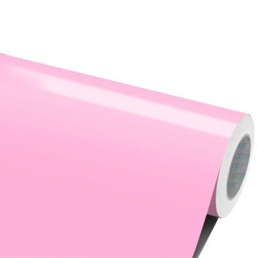 Imagem de Adesivo Geladeira Fogão Móveis Armário Box - Rosa Claro 1m - Jhow Ades