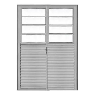 Imagem de Porta Basculante Duplo 2.10x1.50 C/fechadura Linha 25 - Jr esquadrias 