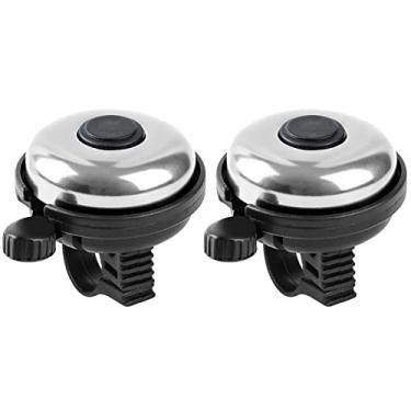 Imagem de Xthuge Campainha De Bicicleta Clássica, Alumínio Com Som Alto E Nítido Para Adultos Crianças (Prata, Prata Uso A Mão Esquerda, Pacote 2)