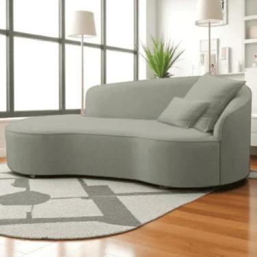 Imagem de Divã Recamier Sofá Curvo Sala de Tv e Estar Recepção Inglaterra 180cm 