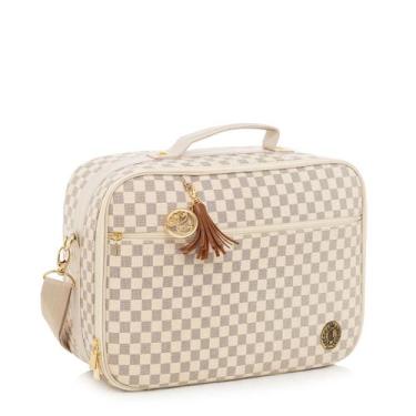 Imagem de Mala Maternidade Lequiqui Escocesa - Xadrez Cru