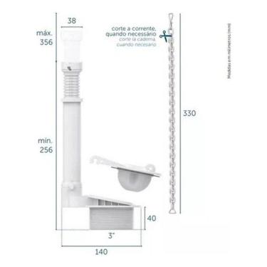 Imagem de Mecanismo saída p/ caixa acoplada 3 celite stylus blukit