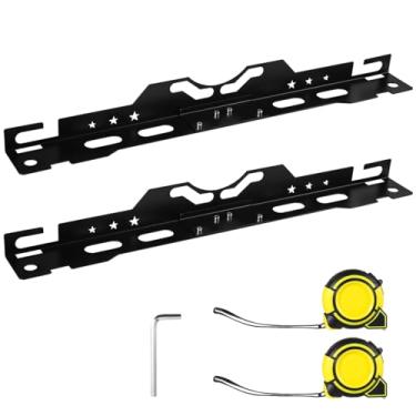 Imagem de Homaisson 2 peças de ferramentas de alinhamento de roda, alinhadores simétricos de roda com 2 fitas de medição, placas de alinhamento preciso do dedo do pé, kit de acessórios de alinhamento de carro