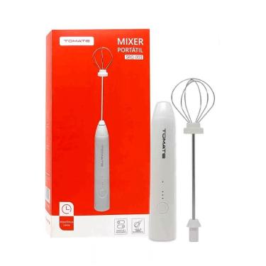 Imagem de Mini Batedor Misturador Portátil De Capuccino Branco