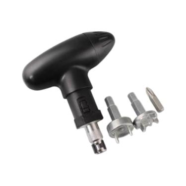 Imagem de oshhni Chave de ponta de sapato de golfe, ferramenta de remoção de travas com catraca, acessório compacto portátil para extrator de pregos de golfe, presente