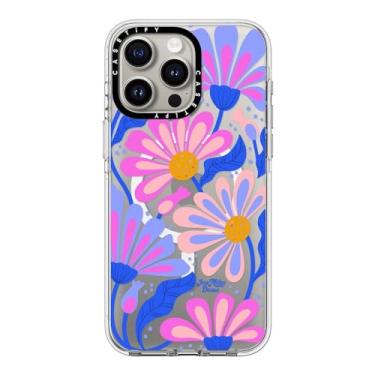 Imagem de CASETiFY Capa transparente para iPhone 15 Pro Max [não amarela/2 m. Proteção contra quedas de grau militar/compatível com Magsafe] - Margarida mística - Transparente