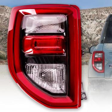 Imagem de Conjunto de luz traseira do lado esquerdo do motorista compatível com Ford Bronco Sport 2021 2022 2023 2024 2025 LED/lâmpada de freio traseiro de halogêneo, substitui # M1PZ-13405-A