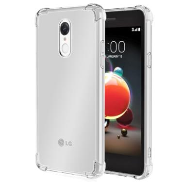 Imagem de Wanyuexes Capa para LG Aristo 3/Aristo 2 Plus/K8 2018/Tribute Dynasty/Tribute Empire/Fortune 2/Rebel 3 LTE Capa de telefone TPU transparente de silicone à prova de choque transparente para LG Aristo 2