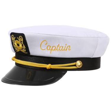 Imagem de Erying Captain Hat for Women Men Nautical Navy Sailor Skipper Matching Hat Boating Party Gift