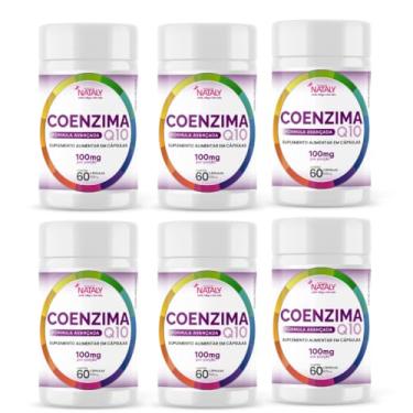 Imagem de Kit Com 6 - Coenzima Q10 (Co-Q10 Ubiquinona) 100mg Por Porção 60 Cáps Nataly