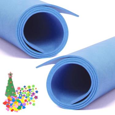 Imagem de 2 peças de folhas de espuma EVA azul claro cosplay espuma EVA 2 mm de espessura 19,68 x 35,45 polegadas papéis de espuma EVA para artes artesanais projeto DIY