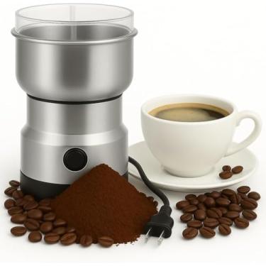 Imagem de Moedor de Café e Grãos Elétrico. Triturador Potente, Compacto e Portátil. Serve para Sementes, Ervas, Raízes Bivolt
