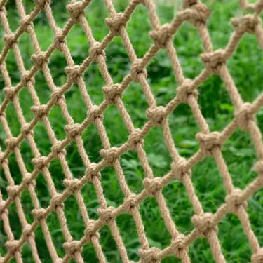 Imagem de Rede De Corda De Cânhamo Para Escalada De Plantas, Rede De Juta Natural Para Estilo Jardim De Fantasia, Acessórios Decorativos De Estilo Mediterrâneo, Decora, Jute, 0.5Mx6M（1.64FTx19.68FT）