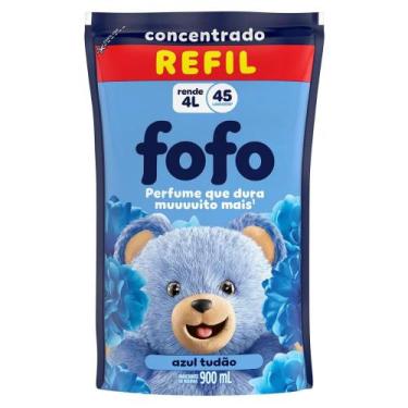 Imagem de Amaciante de Roupa Líquido Concentrado 500ml Azul Tudão 900ML - Fofo