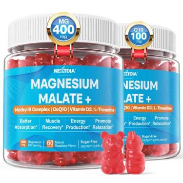Imagem de Suplemento de magnésio Nextdia Gummies 400 mg com CoQ10, D3 e B6