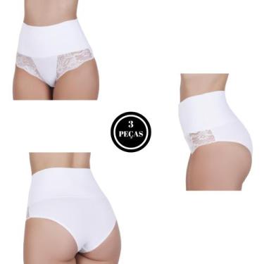 Imagem de Kit 3 Calcinha Cinta Modeladora Compressão Cós Alto -c13 KIT 3 FERNAND