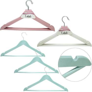 Imagem de Cabide Roupa Acrilico Gancho E Cava 3 Pecas 42X23,5Cm 10Mm - Fu Xing