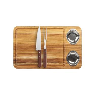 Imagem de Kit Churrasco 3 Peças Teca, Stolf