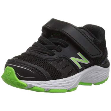 Imagem de New Balance Tênis de corrida infantil 680 V5 com fecho alternativo, Preto, 2 Infant